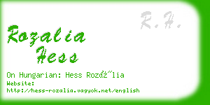 rozalia hess business card